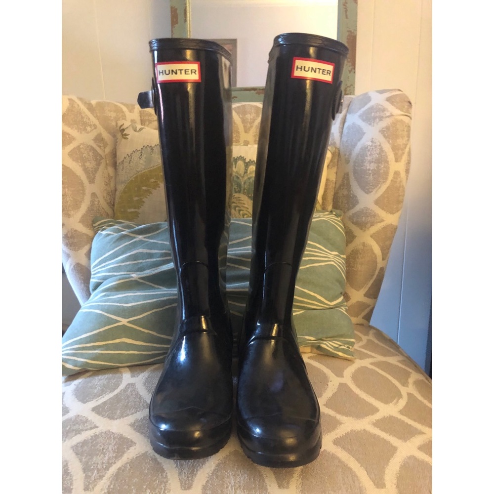 Tall Black Hunter Boots